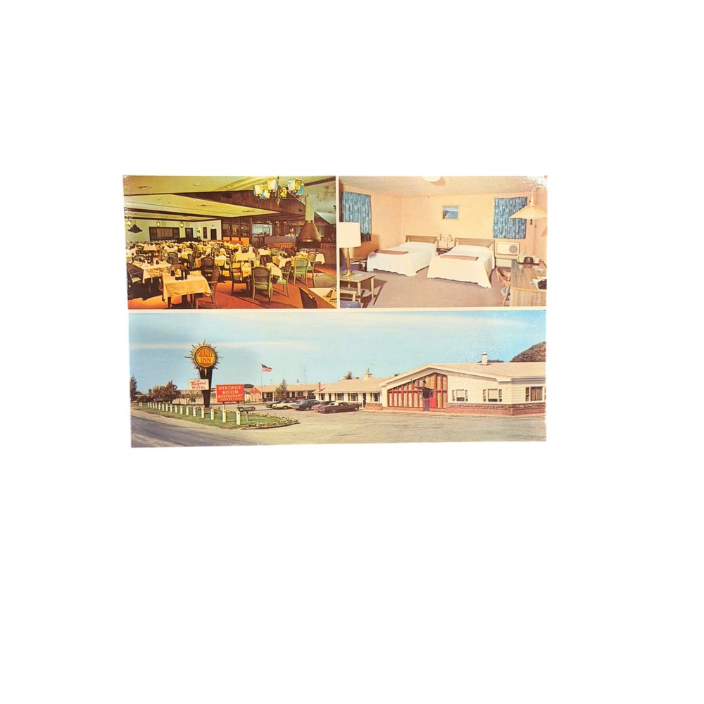 Vintage Quality Inn Motel Postcard Dunkirk NY New York Plastichrome Multi-View